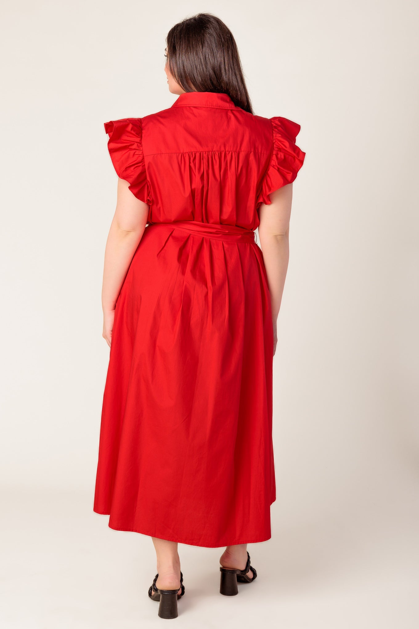 GLIMPSE IN TIME WOVEN MIDI DRESS Flying Tomato